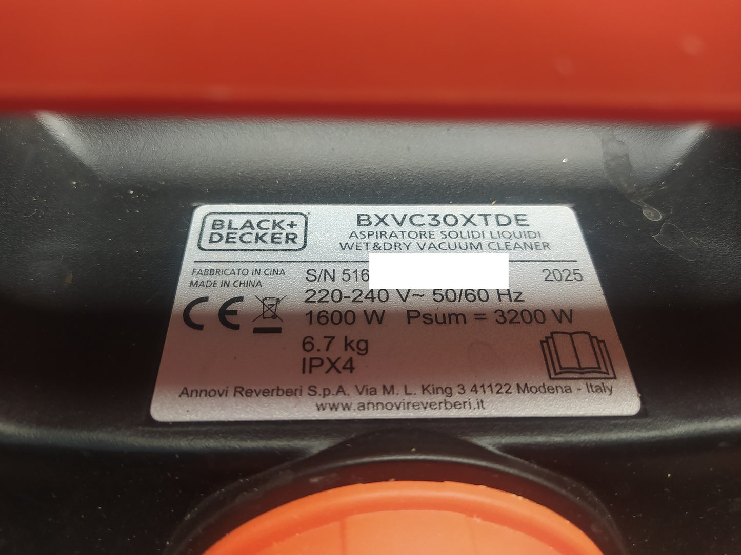 Black & Decker BXVC30XTDE Staubsauger 1600 W 30 L, I36930