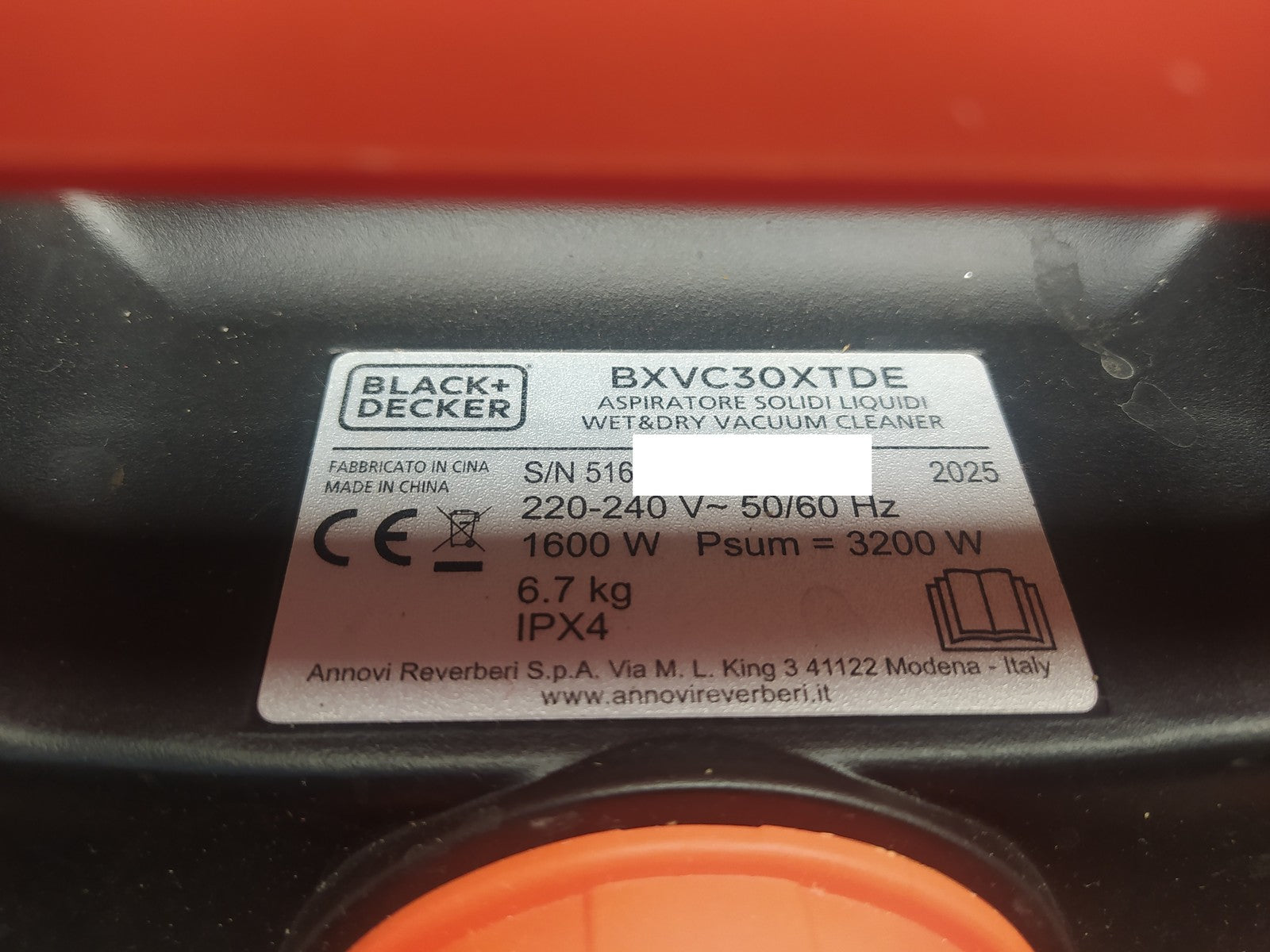 Black & Decker BXVC30XTDE Staubsauger 1600 W 30 L, I36930