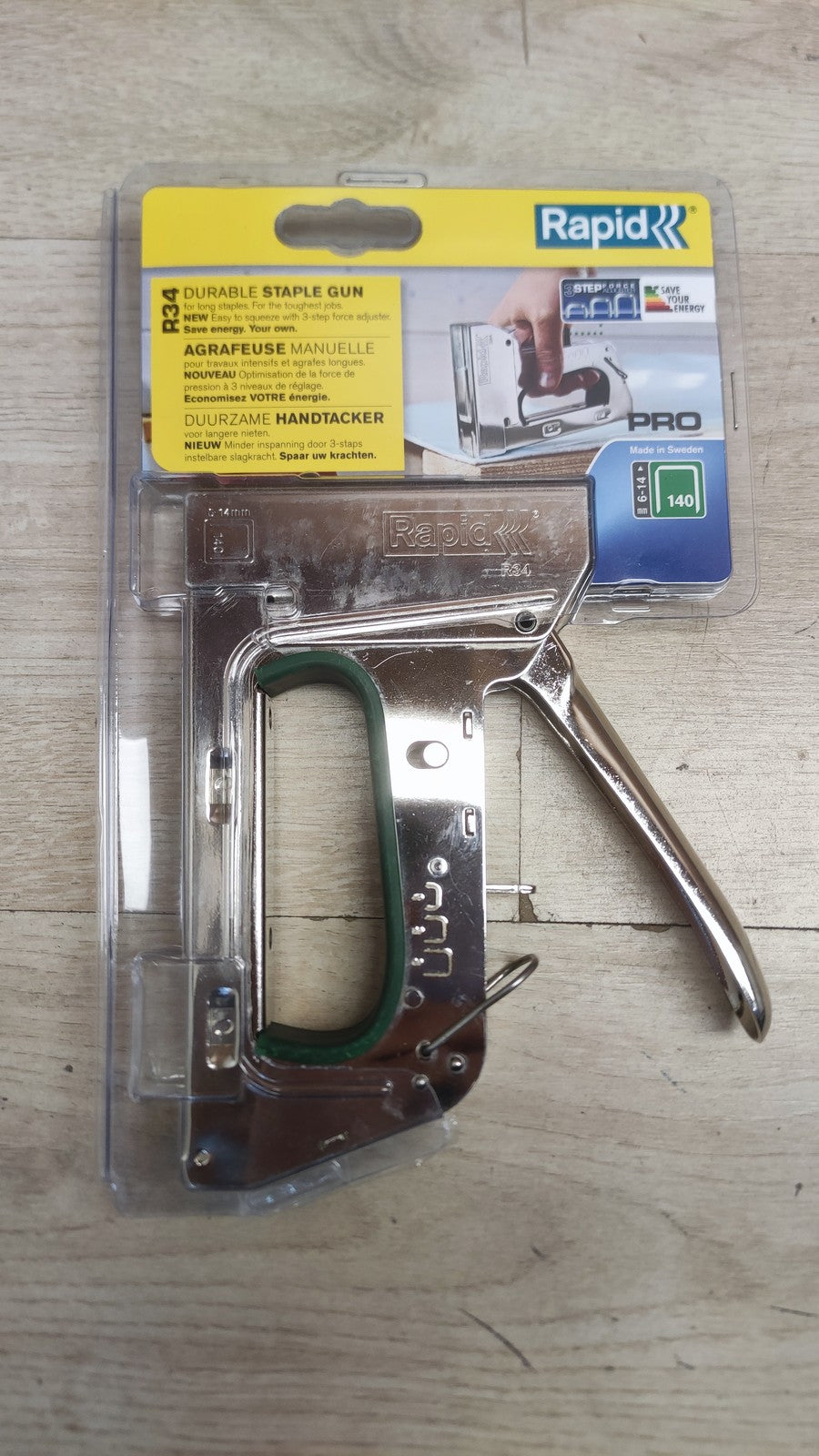 Rapid R34 Handtacker für Flachdrahtklammern Typ 140 (6-14 mm), I38259