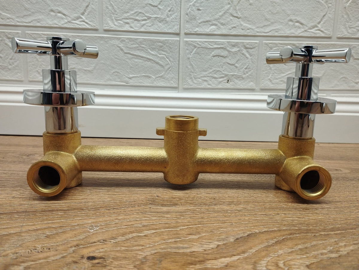 SUMERAIN SE1386CI Waschtischarmatur Chrom, Wasserhahn, Wandmontage