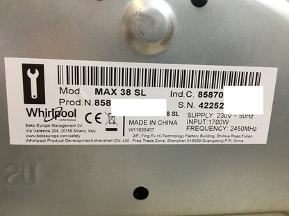 Whirlpool MAX 38 SL Mikrowelle 13L 700W, I39508