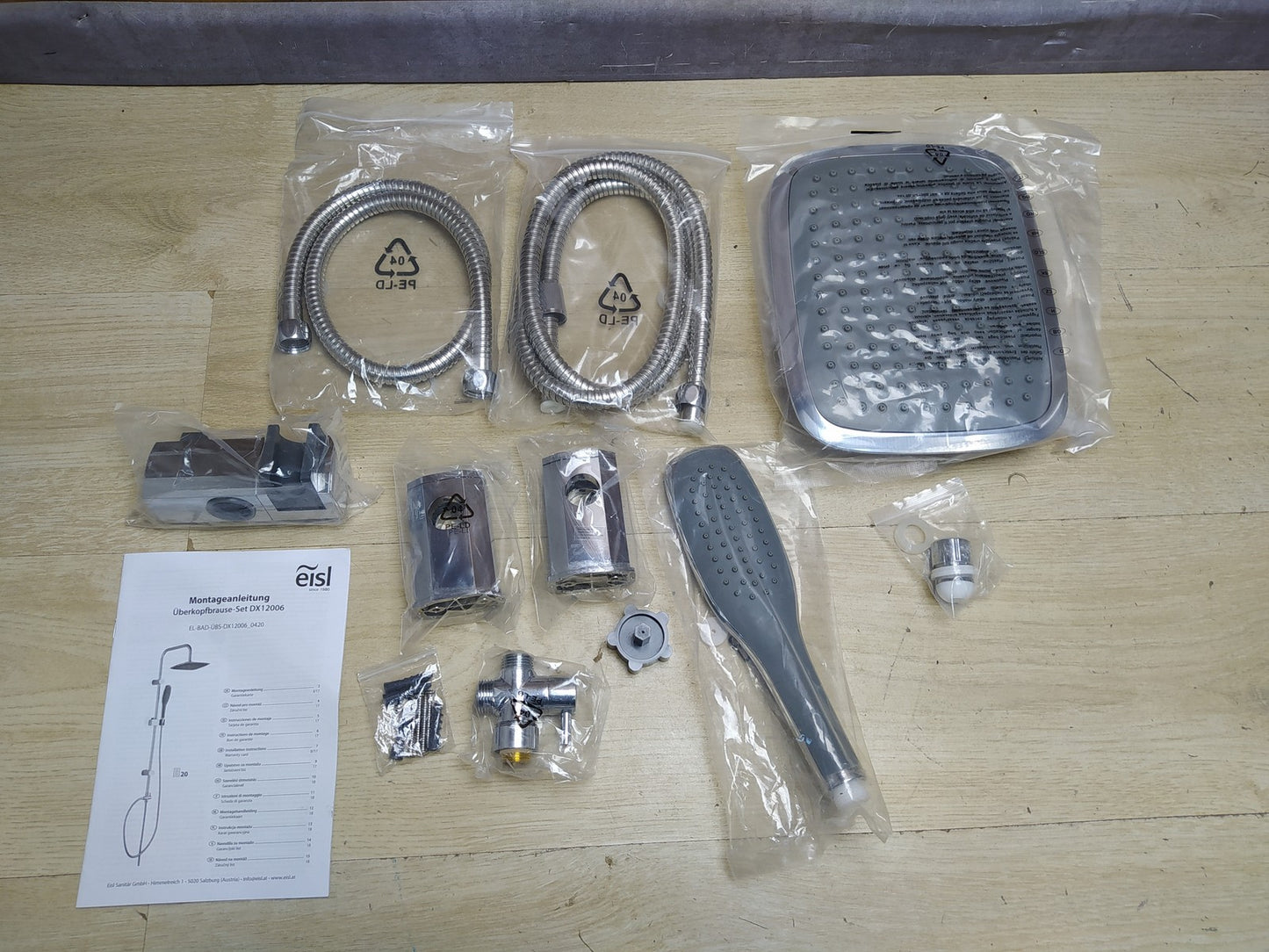 EISL DX12006 Duschset EASY FRESH mit großer Regendusche, I35730