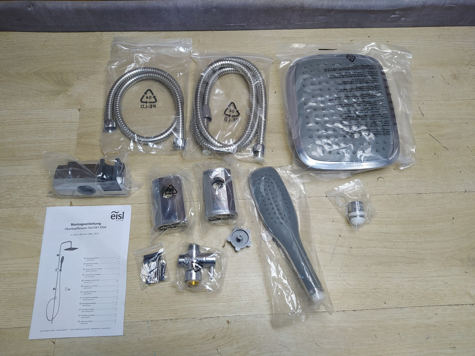 EISL DX12006 Duschset EASY FRESH mit großer Regendusche, I35730