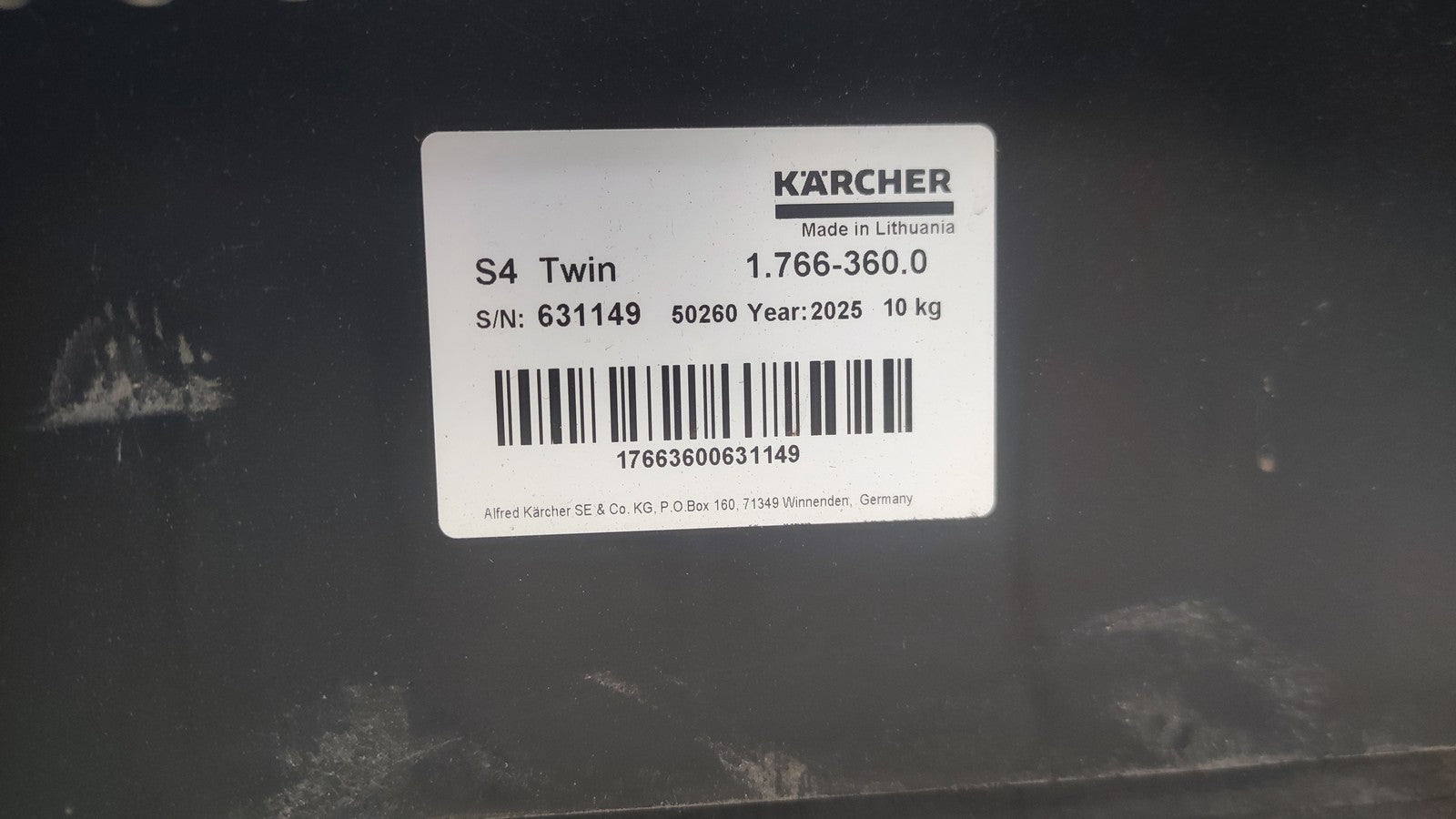 Kärcher Kehrmaschine S 4 Twin Arbeitsbreite 68cm 1.766-360.0, I38132