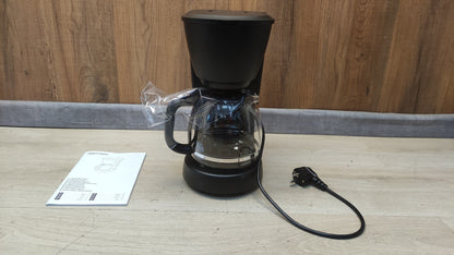 Amazon Basics CM1166AB-GS Filterkaffeemaschine, 1,25L Glaskaraffe, I39703