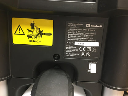 Einhell Hochdruckreiniger TE-HP 170 (4140770), 2300 W, max. 170 bar, I37907