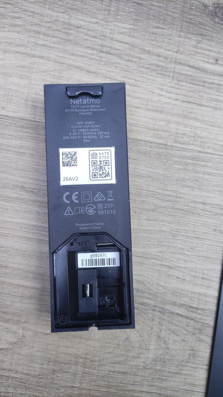 Netatmo Smarte Video-Türklingel mit Kamera, WLAN, 2-Wege-Audio, I34798