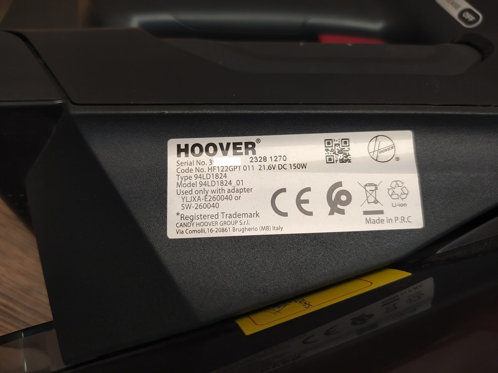 Hoover H-FREE 100 Akku-Staubsauger 94LD1824, kabellos, I39259