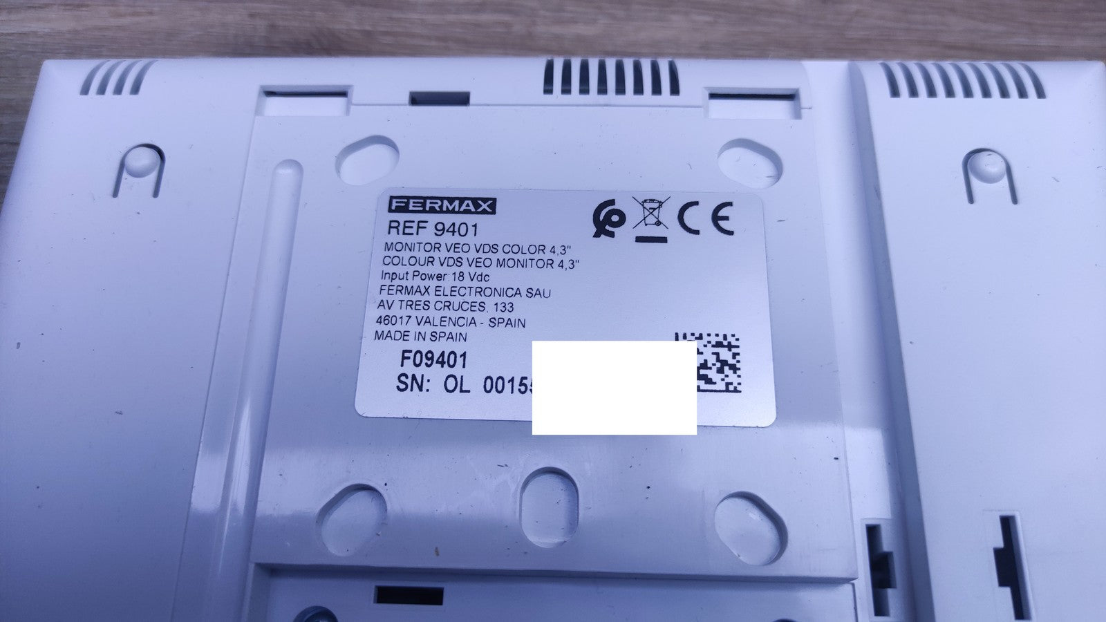 Fermax FER9401 Video-Türsprechanlage Inneneinheit, 4,3-Zoll-Farbmonitor, I36113