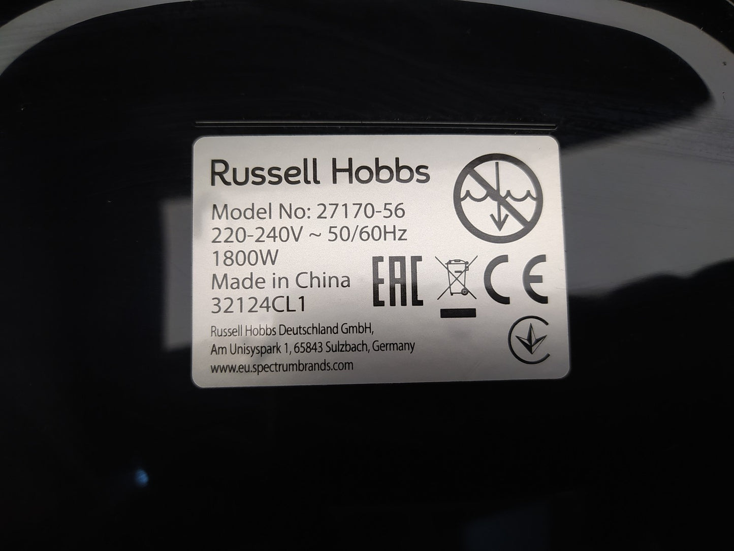 Russell Hobbs Heißluftfritteuse (27170-56), 1800W, I35989