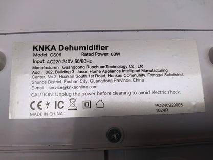 KNKA CS06 Luftentfeuchter 1,1L, Raumentfeuchter unter 28dB, I38737