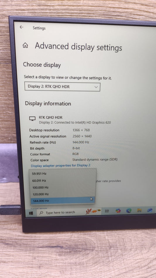UPERFECT Tragbarer 2K Monitor 17.3" 2560x1440 IPS HDR USB-C AMD FreeSync 144Hz