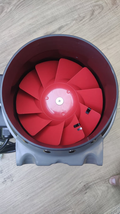 Aygrochy EUT125-MS Rohrventilator, 416 Kubikmeter pro Stunde