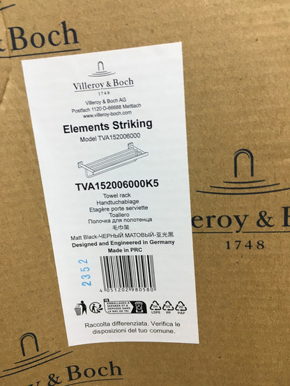 Villeroy & Boch TVA152006000 Striking Handtuchhalter mit Ablage, I34984