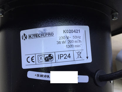 K-TECH-PRO K020421 Ventilator Ablüfter, Schwarz, I21736