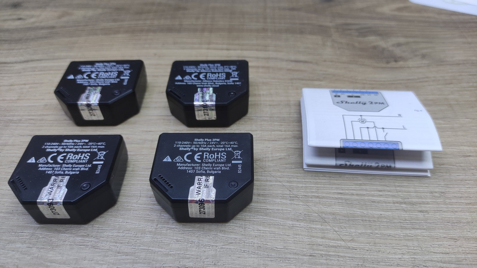 Shelly Plus 2PM Wlan & Bluetooth 2 Kanäle Smart Relais Schalter, 4 Stück, I38734