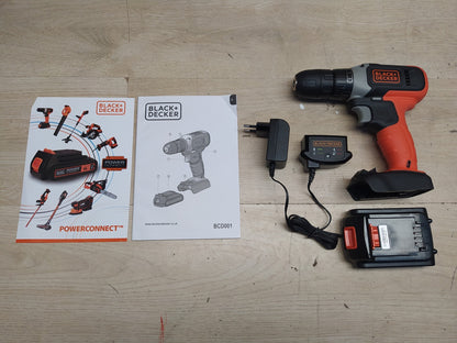 Black+Decker Akku-Bohrschrauber BCD001C1, inkl. Ladegerät und Akku, I37845