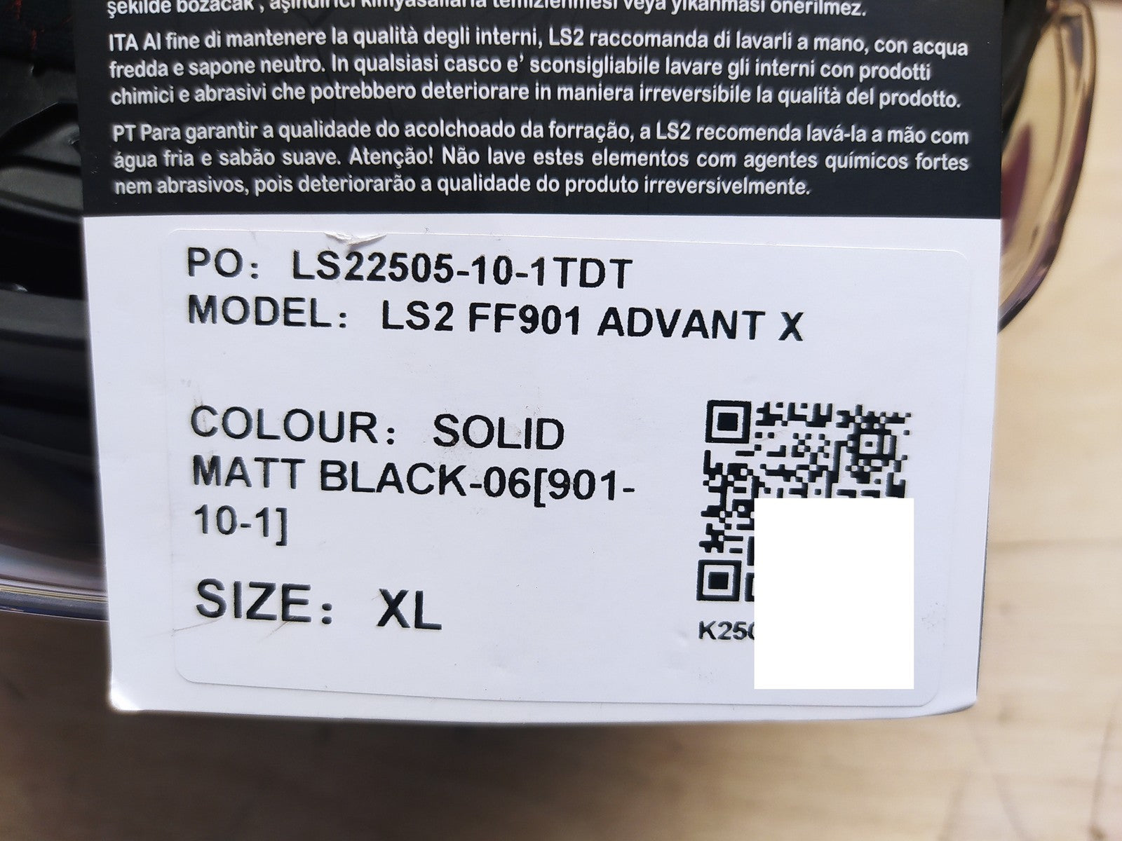 LS2 FF901 ADVANT-X Klapphelm Motorrad schwarz matt Größe XL (61-62) I37738
