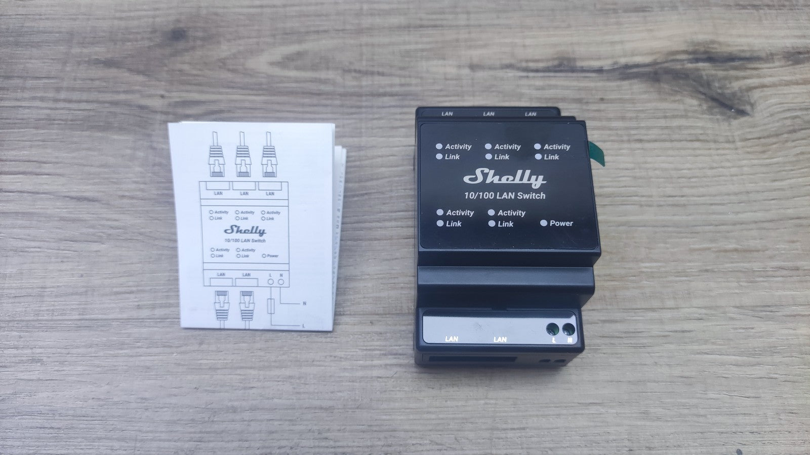Shelly LAN Switch Ethernet Netzwerk Switch Für Die DIN Schiene, I37600