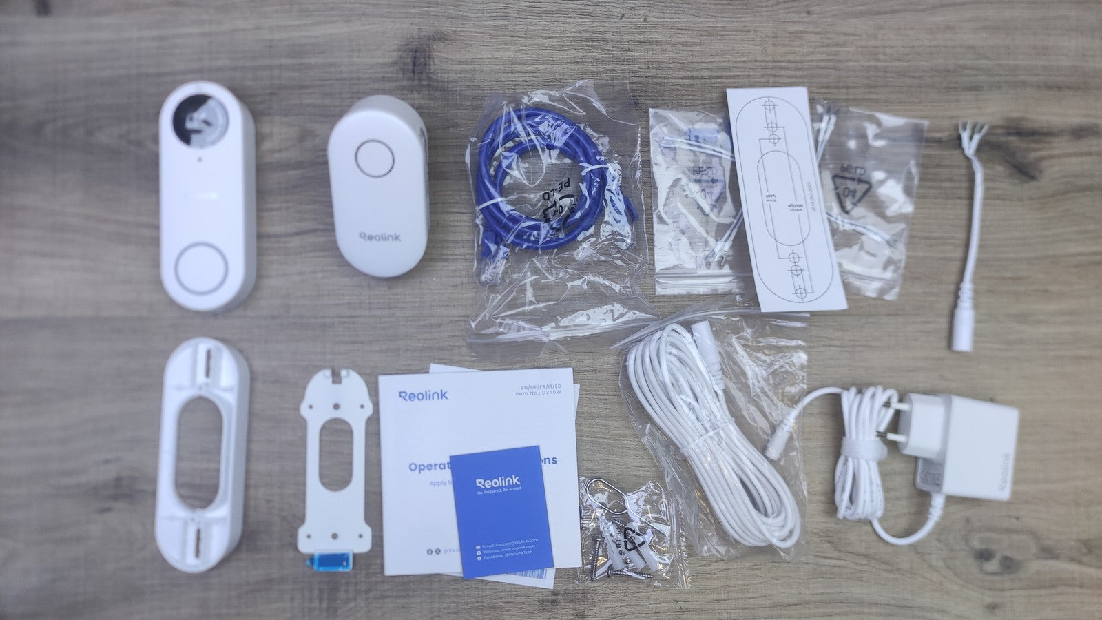 Reolink D340W Video Doorbell WiFi Video-Türklingel mit Chime, 5MP, I38600