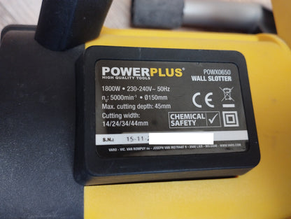 Powerplus Mauernutfräse POWX0650 Schlitzfräse Mauerfräse Fräse DEFEKT!