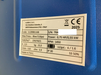 ABAC Tragbarer Luftkompressor EASE-AIR 6 (1129981168), Ölfrei, I40838