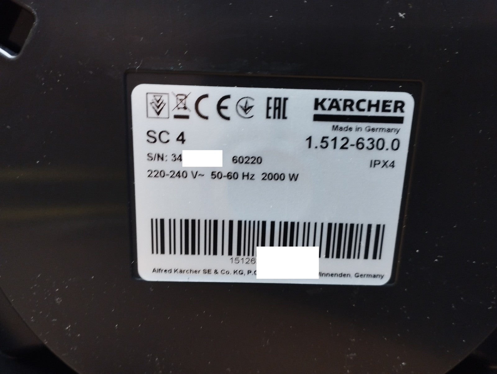 Kärcher 1.512-630.0 Dampfreiniger SC 4 EasyFix, I39919