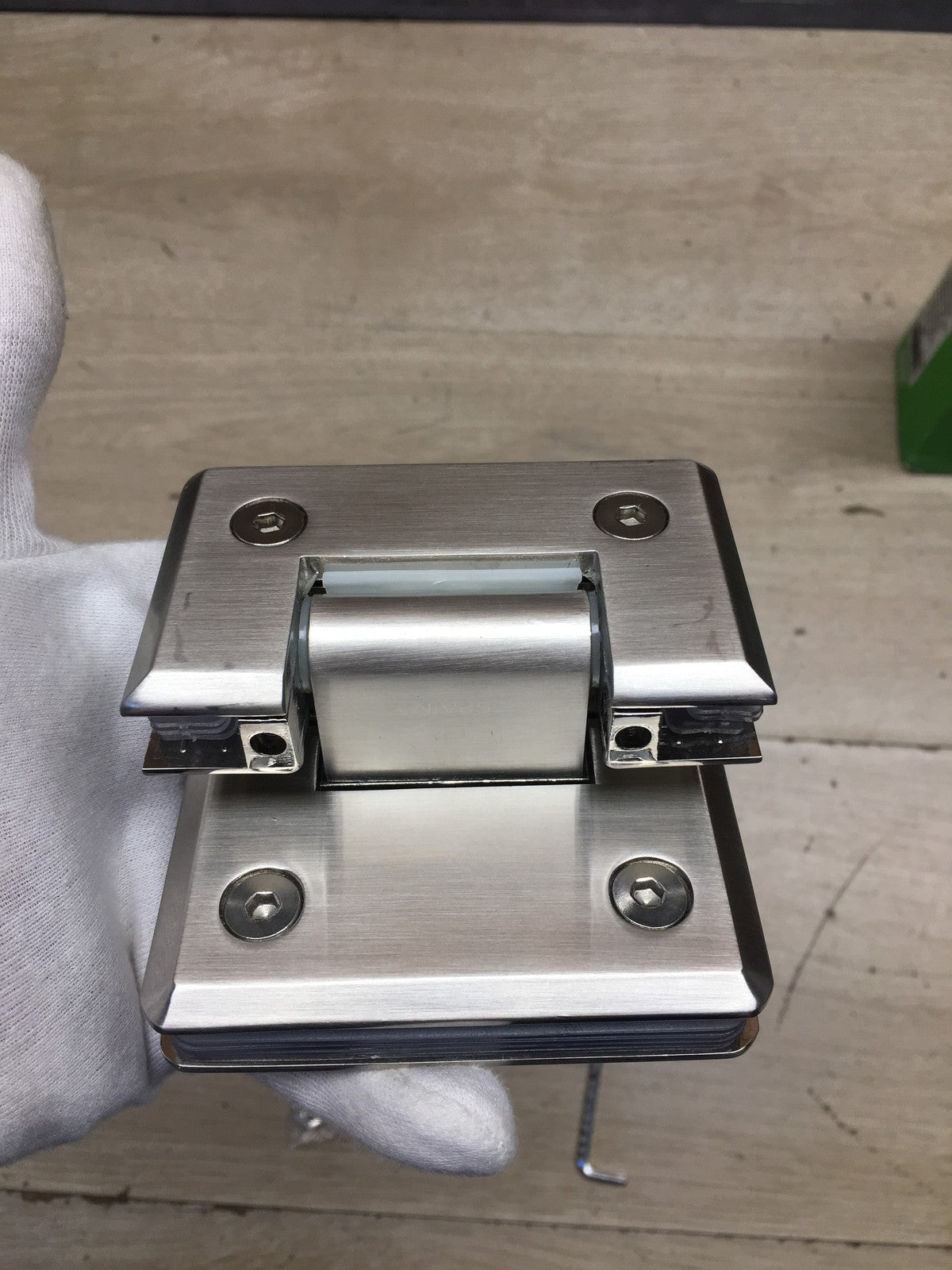 Amig Zamak Duschscharnier 19958, 88 x 54 mm, 8-12 mm Dicke, Nickel matt, I40020
