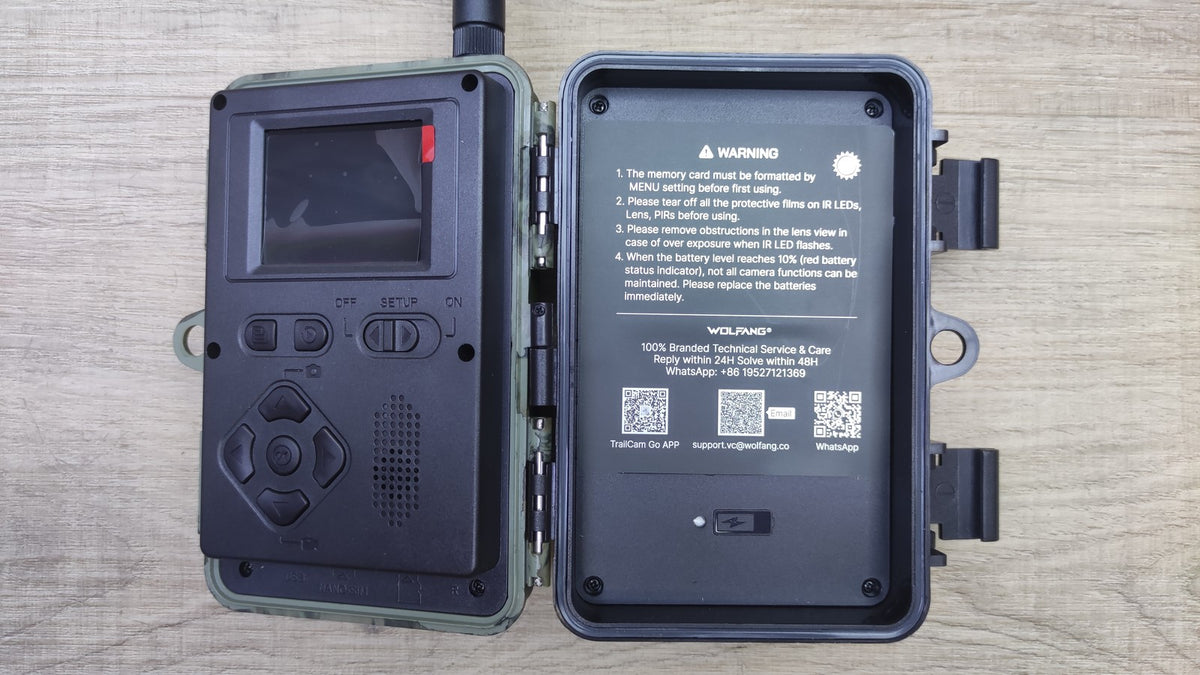WOLFANG 4G/LTE Wildkamera Solar WT07, 2K 48MP Live Übertragung, I40097