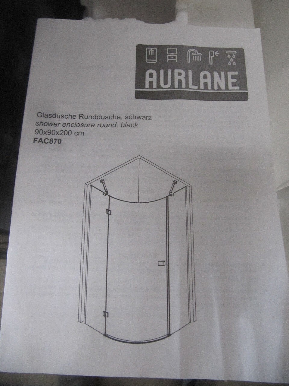 MARWELL FAC870 LOFT Glasdusche 90 x 90 x 200 cm, Y10270