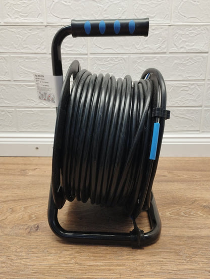 REV REV-575A Kabeltrommel Outdoor 50m IP44 4 Schutzkontaktsteckdosen blau