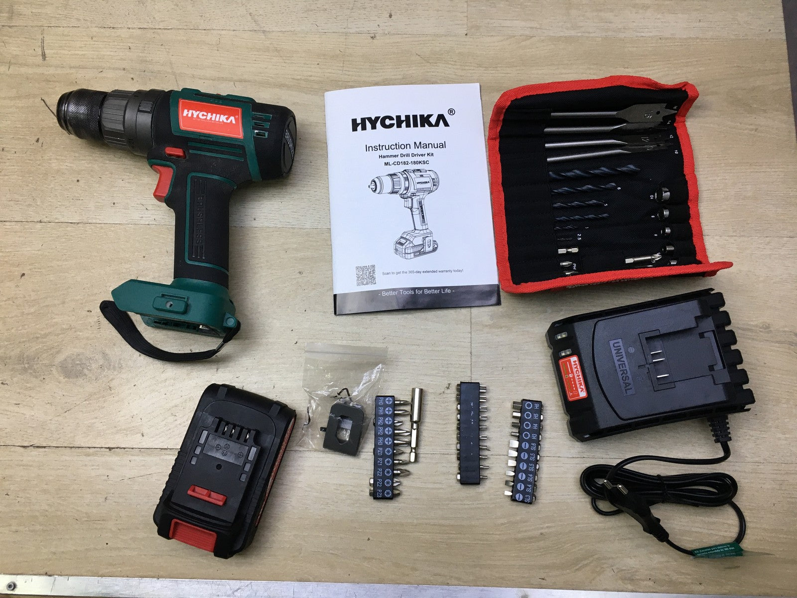 HYCHIKA Akkuschrauber ML-CD182-180KSC, 18V 2.0Ah Akku, I35027