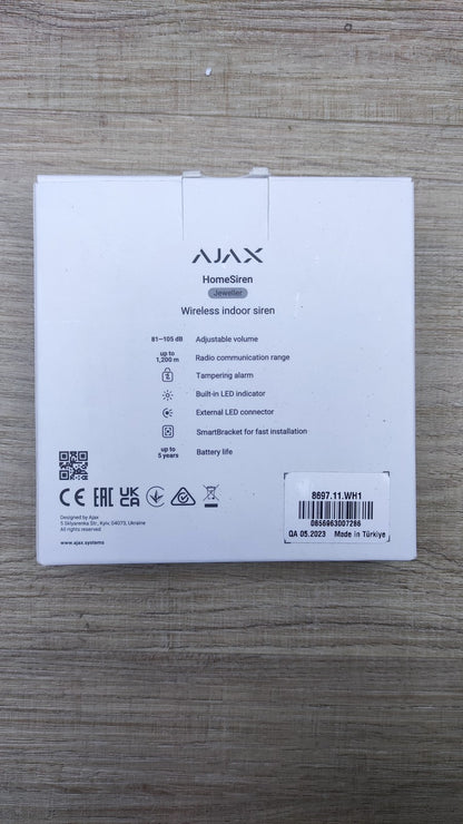 AJAX HomeSiren Drahtlose Innen-Sirene 8697.11.WH1, I35651
