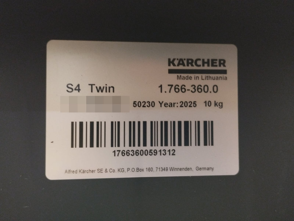 Kärcher S4 Twin 1.766-360.0 Handkehrmaschine Kehrmaschine faltbar gelb