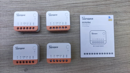 SONOFF MINIR4 Wlan Smart Schalter, 4er Set, Smarte Lichtschalter, I37010