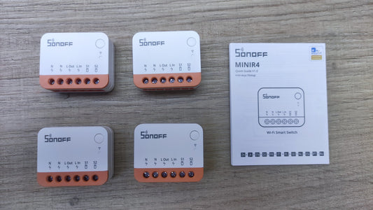 SONOFF MINIR4 Wlan Smart Schalter, 4er Set, Smarte Lichtschalter, I37010