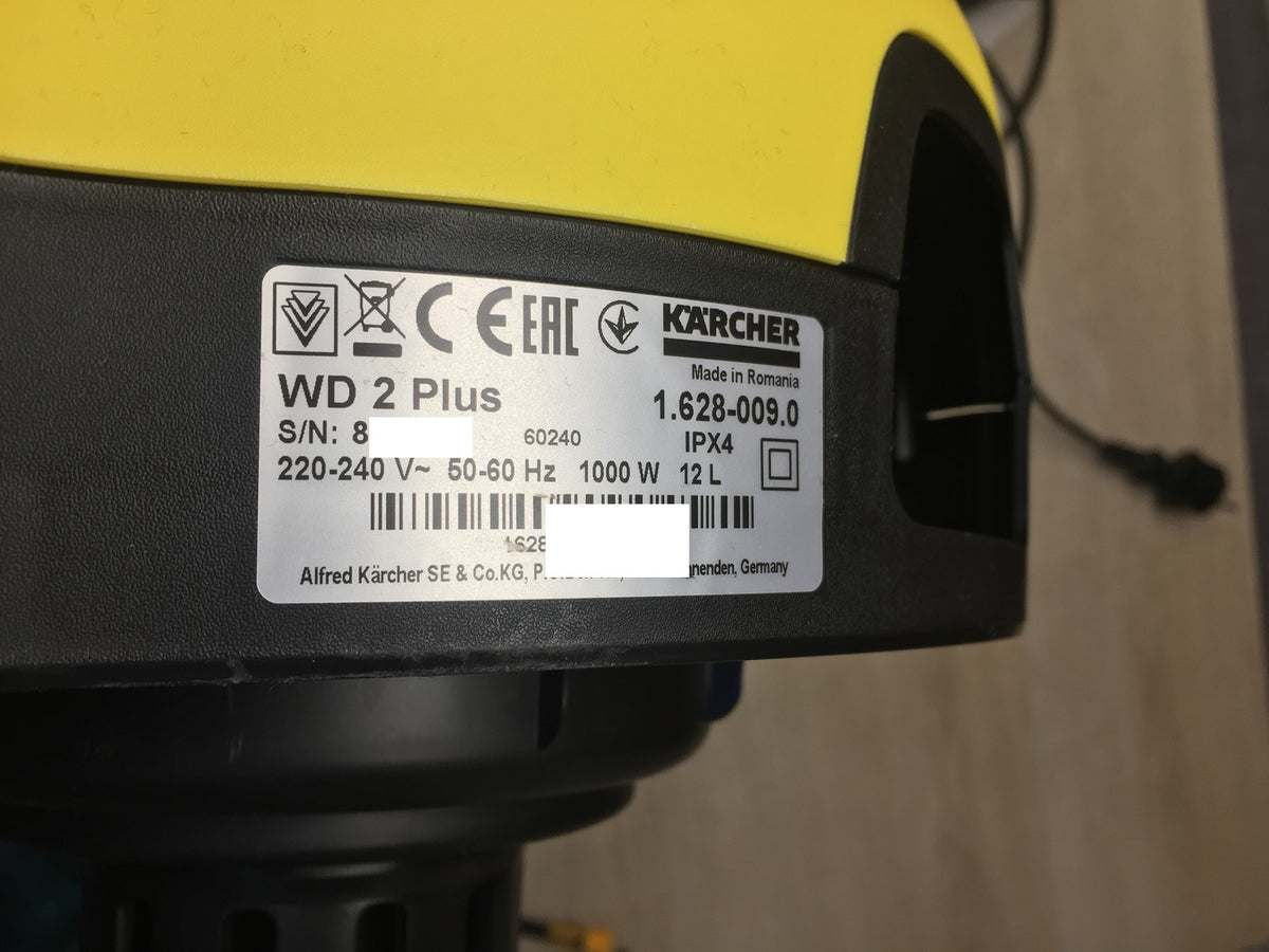 Kärcher Nass-/Trockensauger WD 2 Plus (1.628-009.0), 1000 W, I40773