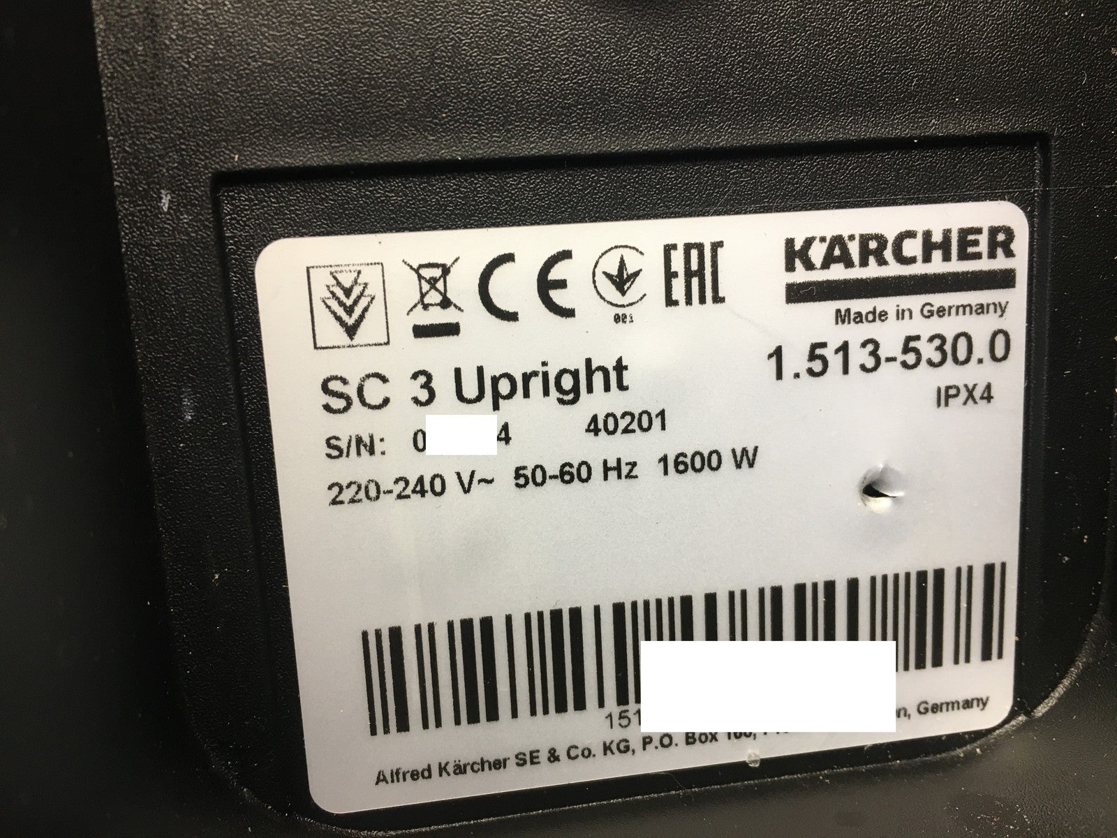 Kärcher Dampfreiniger SC 3 Upright (1.513-530.0), I39085