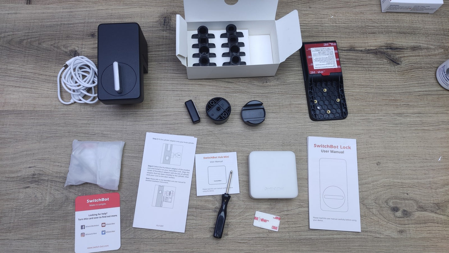 SwitchBot Wlan Smartes Türschloss mit Hub und Keypad, schwarz, I34717