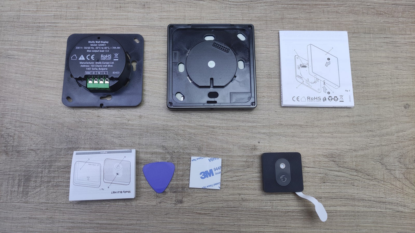 Shelly Wall Display + Blu H&T Sensor Schwarz I36883