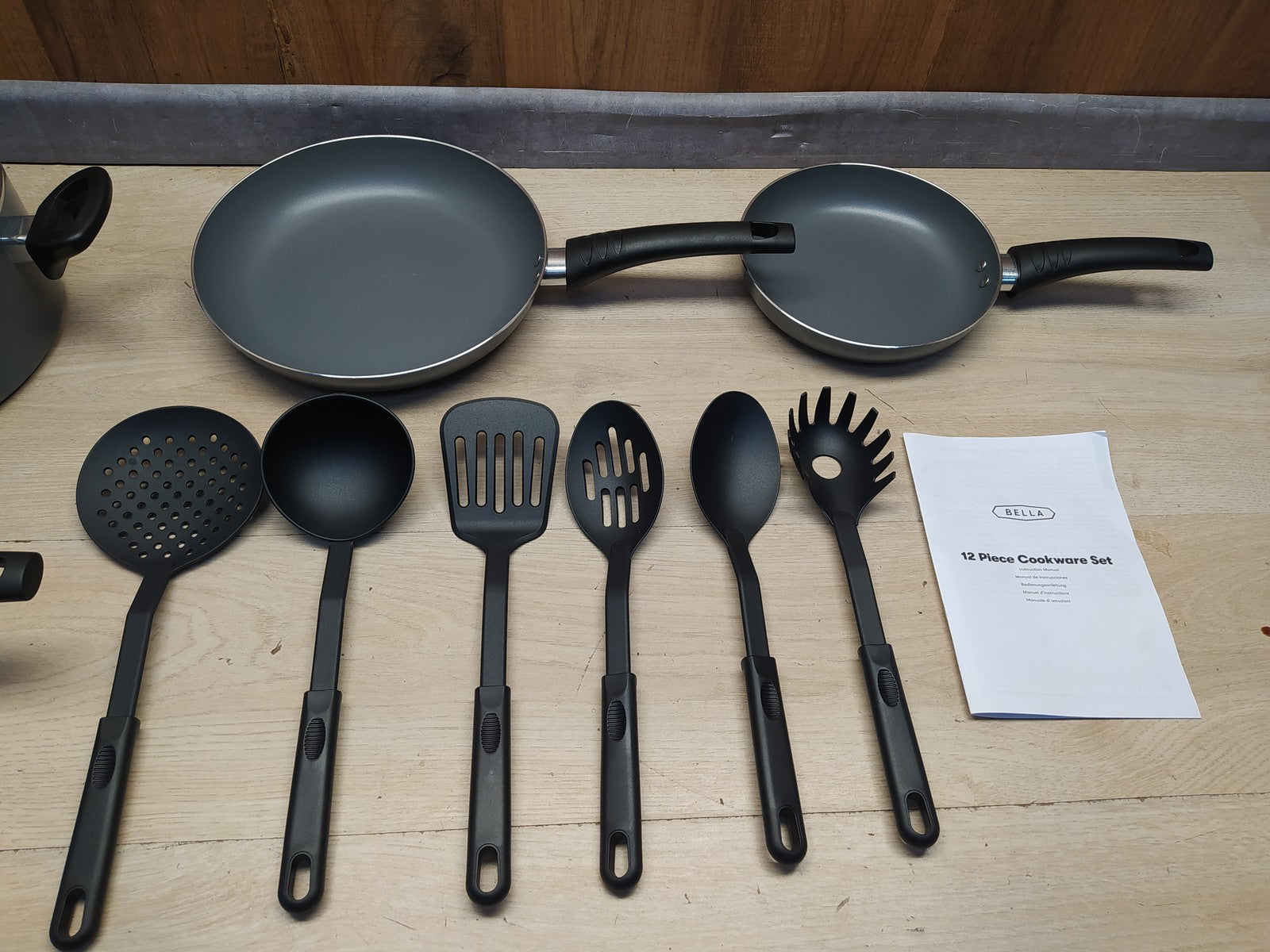 bella Kochgeschirr-Set, 10-teilige Töpfe und Pfannen mit Utensilien, I36220