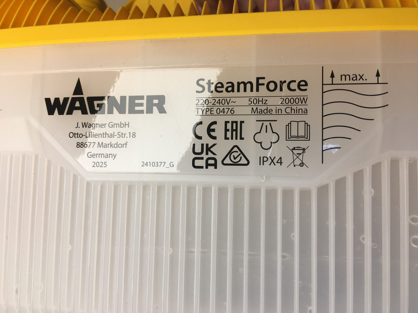 WAGNER SteamForce Plus Dampftapetenablöser, 2000 W, 230 V, I38228