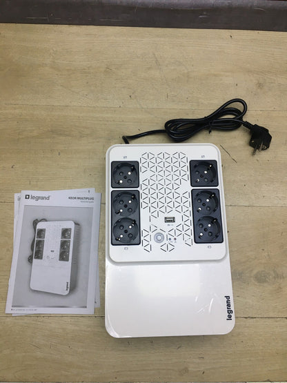 Legrand 310082 USV-Anlage, Keor Multiplug mit 800 VA/480W 6 Ausgänge, I35217