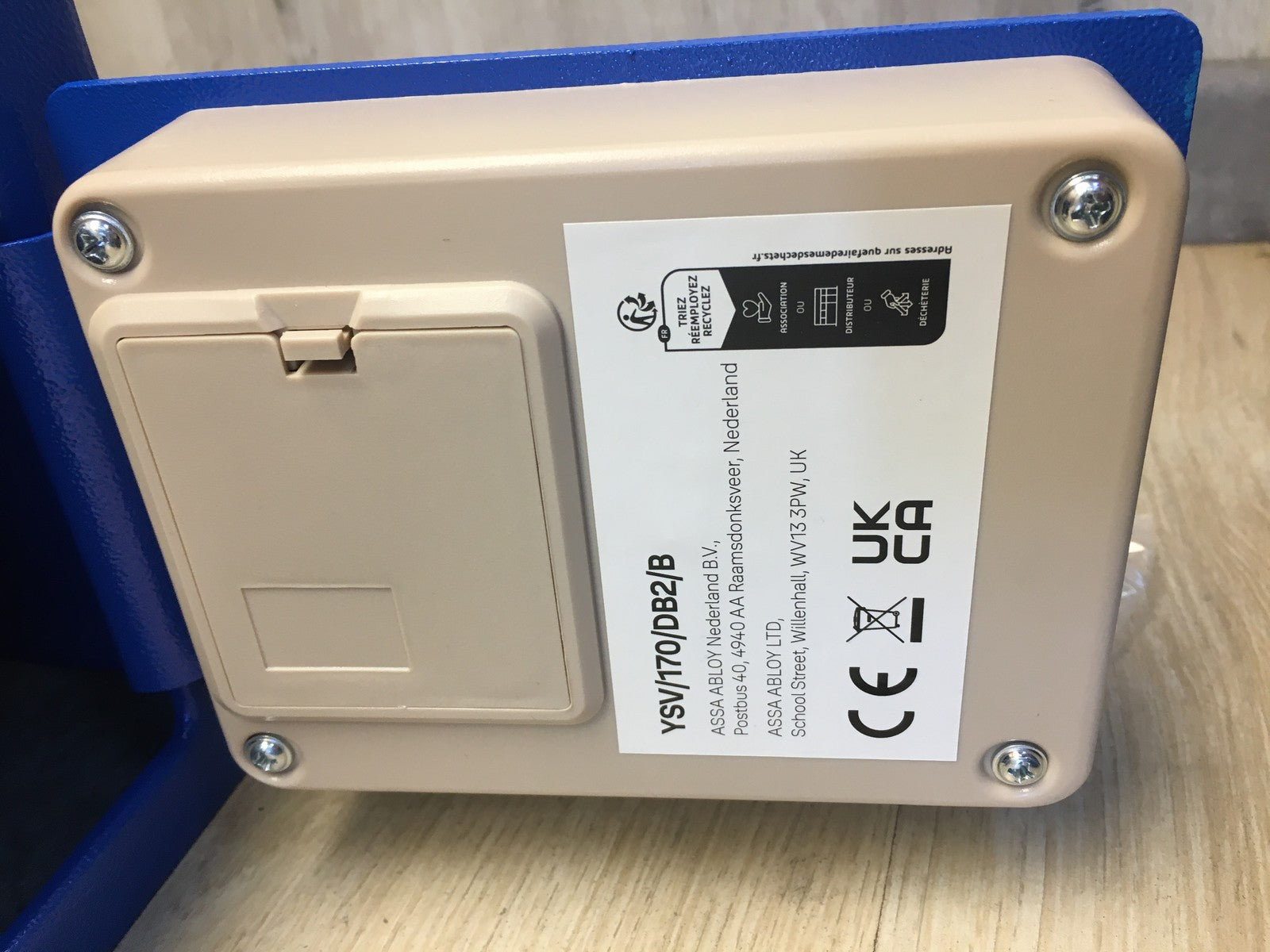 Yale Elektronischer Tresor YSV/170/DB2/B, 3,8L, Mini, Blau, I38455