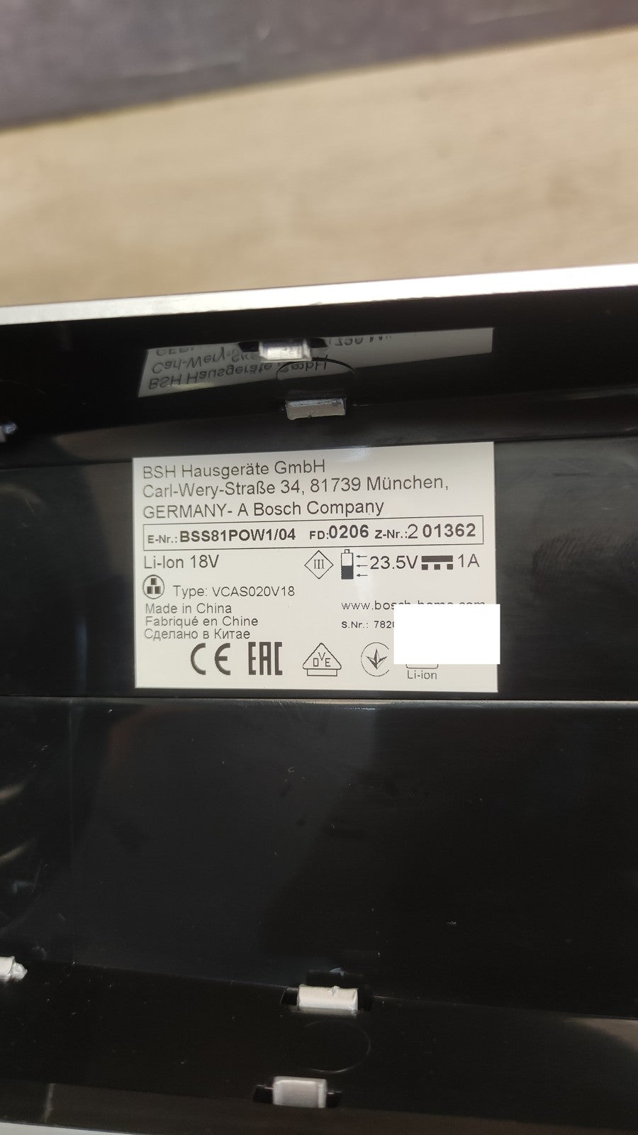 Bosch Serie 8 BSS81POW1 Unlimited ProPower Akku-Handstaubsauger, I39651