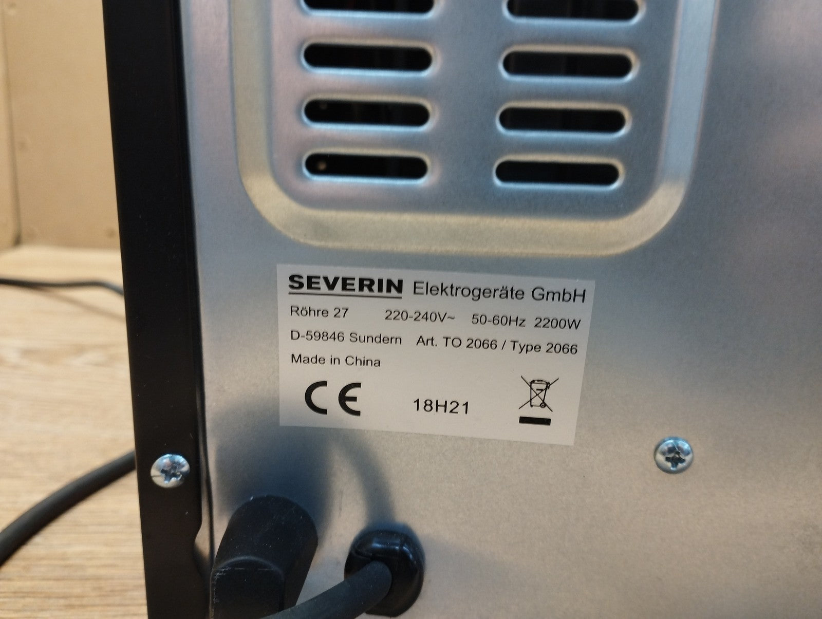Severin TO 2066 Mini-Backofen, 2200W, I39517