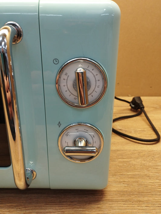Cecotec ProClean 3110 Retro Blue Mikrowelle mit Grill (01706), 20L, 700W, I39660