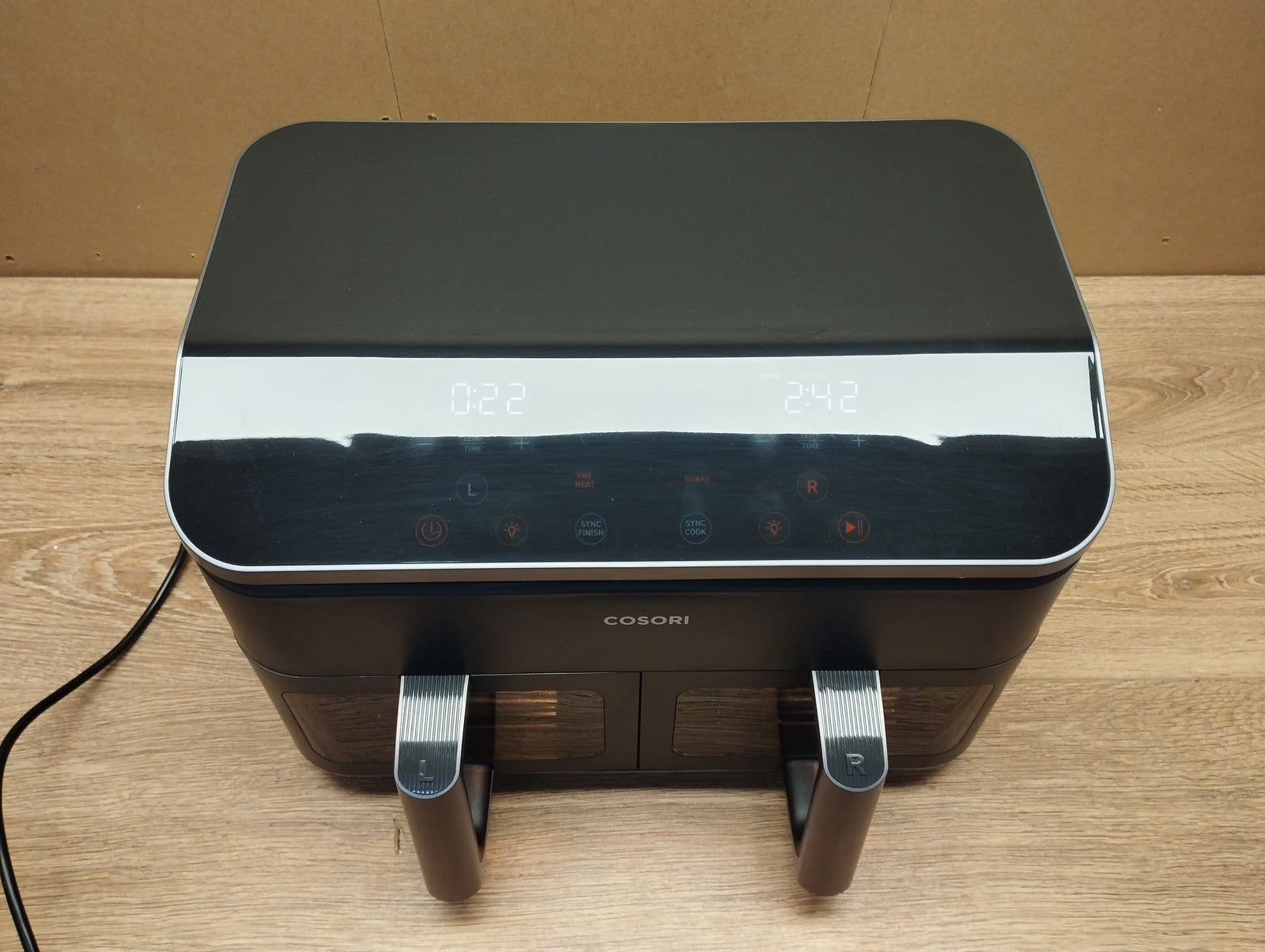 COSORI Airfryer Heißluftfritteuse CAF-R901-AEU, 2 Kammern, 8,5L, I39426