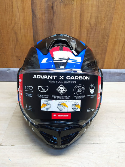 LS2 FF901 ADVANT-X Carbon Klapphelm Motorrad, Größe L (59-60), I37615