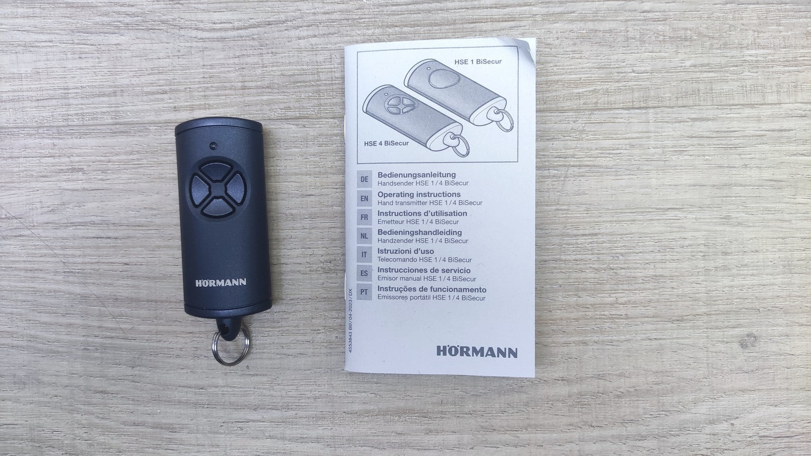 Hörmann Handsender HSE 4 BS mit 4 Tastenfunktionen, 4511736, I37527